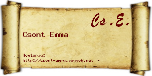 Csont Emma névjegykártya