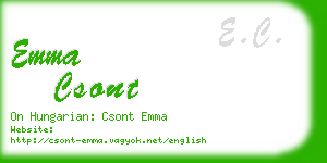 emma csont business card